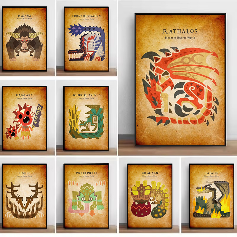 Home Decor Japandi - Japanese Game Animated Vintage Canvas Painting
