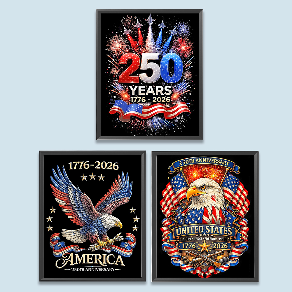 Home Decor Diy Ideas - Independence Day Full DIY 5D Round