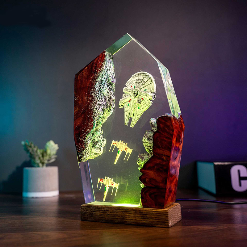 Home Decor Ideas - Table Resin Lamp Universe War Sence