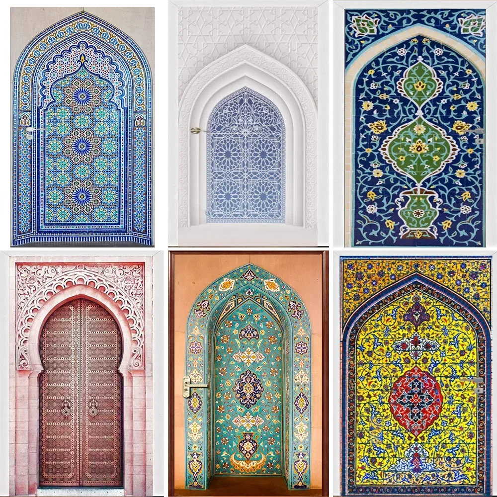 Home Decor On Sale - Self-adhesive Muslim Arabic Door Sticker Allahu