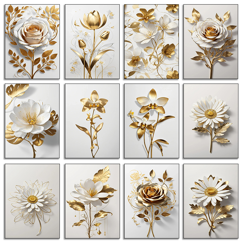 Home Decor Japandi - Sunflower Canvas Painting Floral Nordic Art