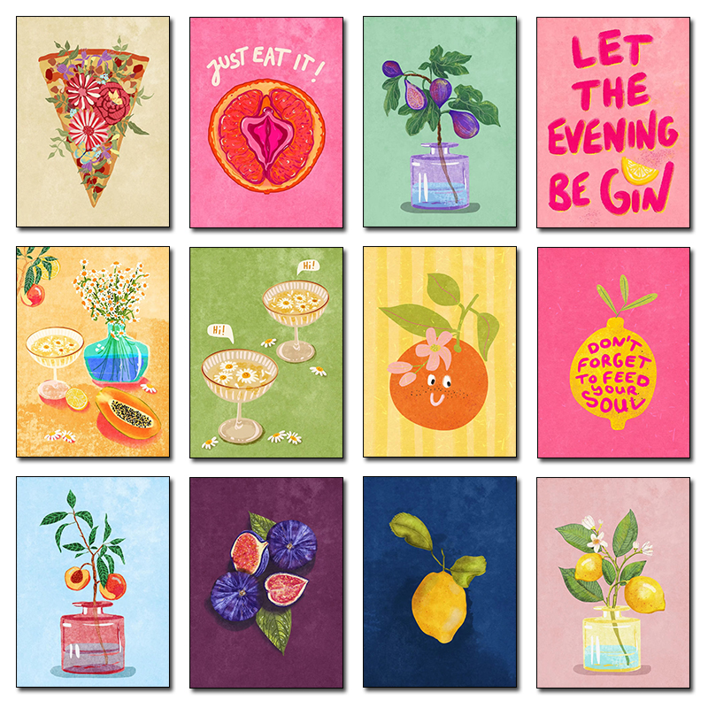 Home Decor Vase - Just Eat It Illustration Wall Art