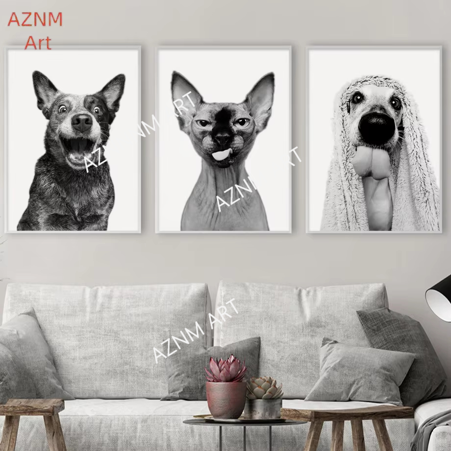Home Decor Japandi - Sphinx Cat French Bulldog Animal Art