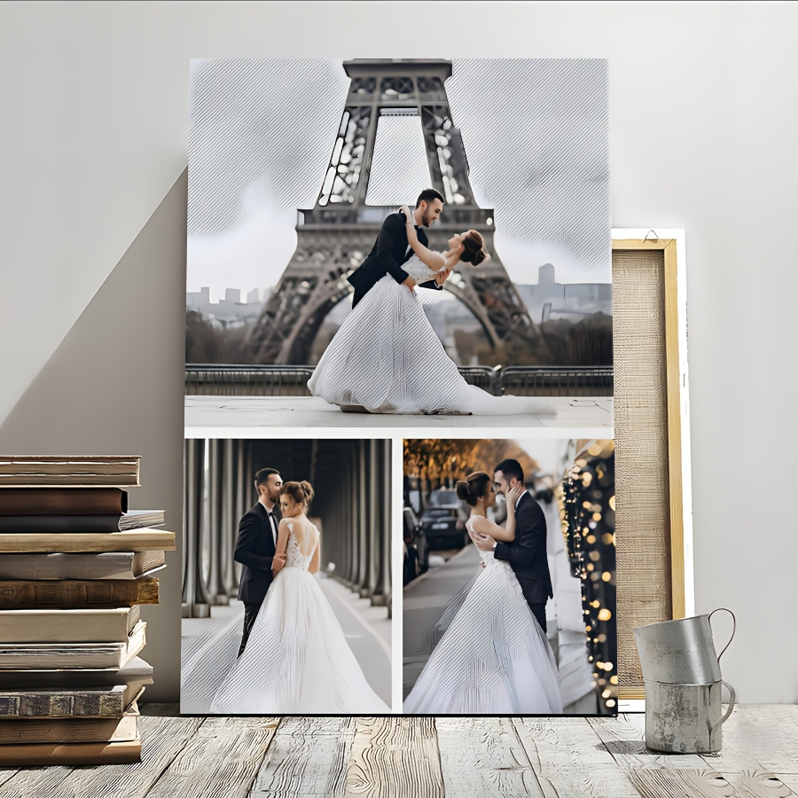 Home Decor Frames - 2D flat-1pc Framed Canvas Canvas Collage