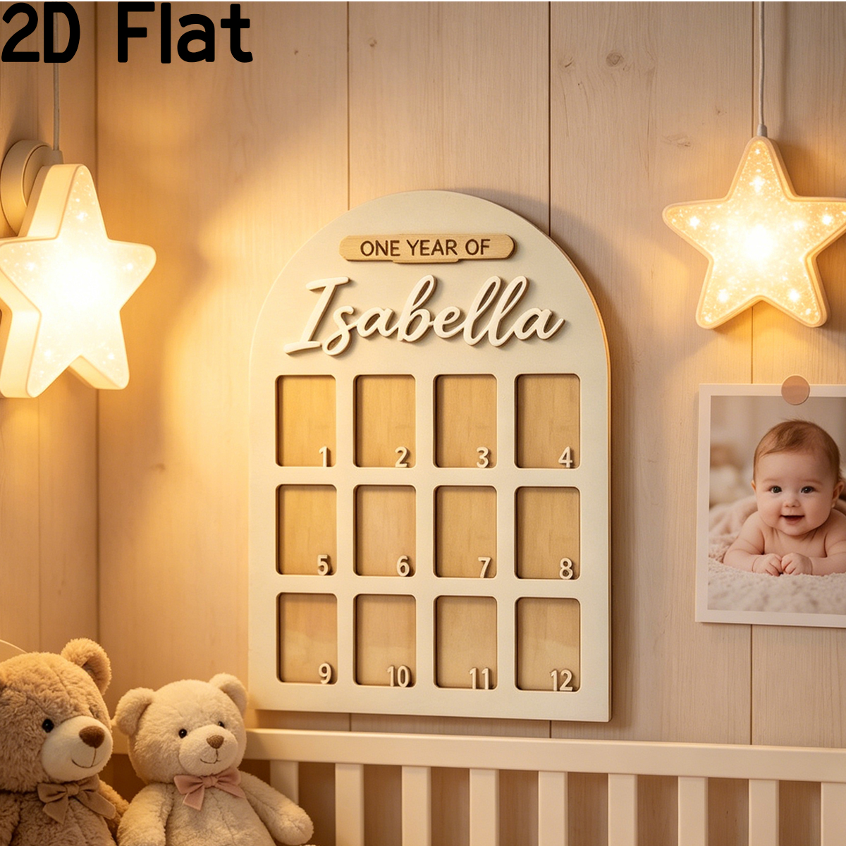 Home Decor Ideas - 1Pc Custom Photo Record Board Wooden