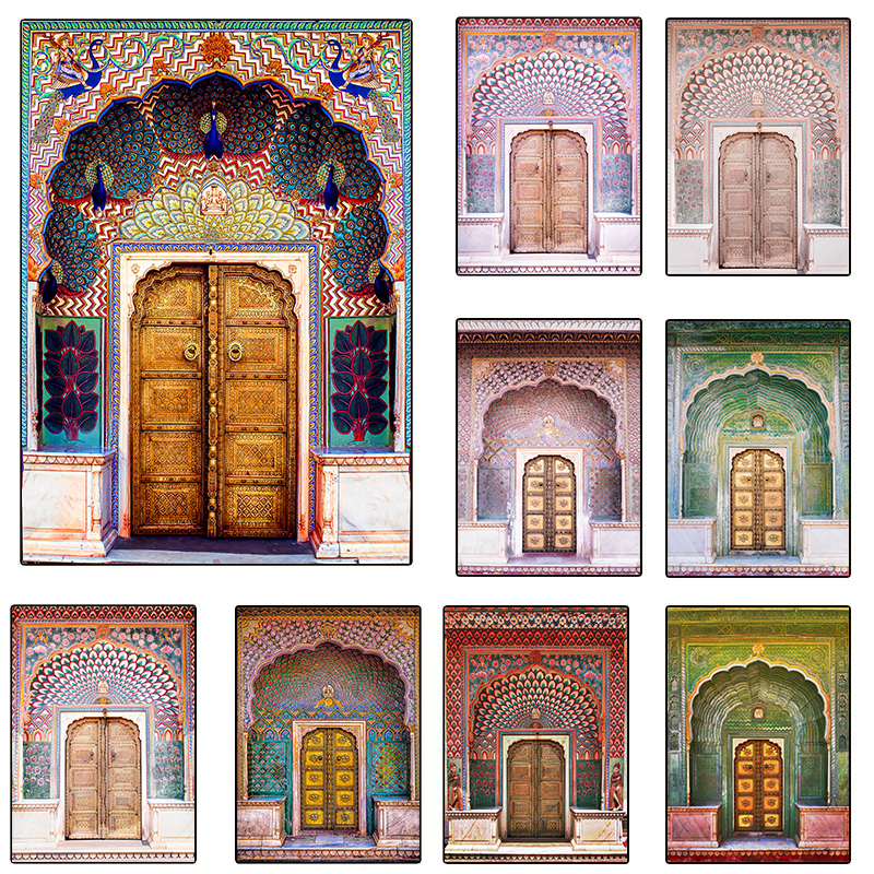 Home Decor Jaipur - India Jaipur Lotus Gate Door Colorful