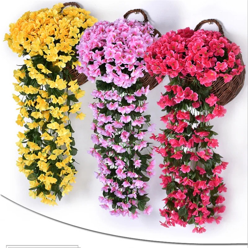 Woven Wall Basket - 100CM Violet Artificial Flower Party Decoration