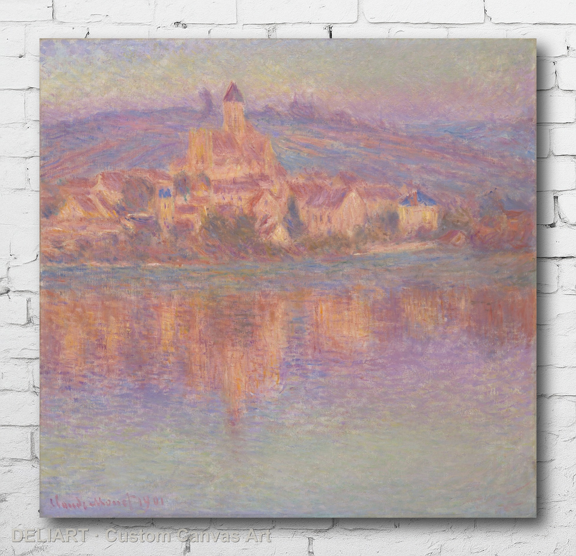 Home Decor Living Room Ideas - Impressionist Water Garden Iconic Canvas Poster