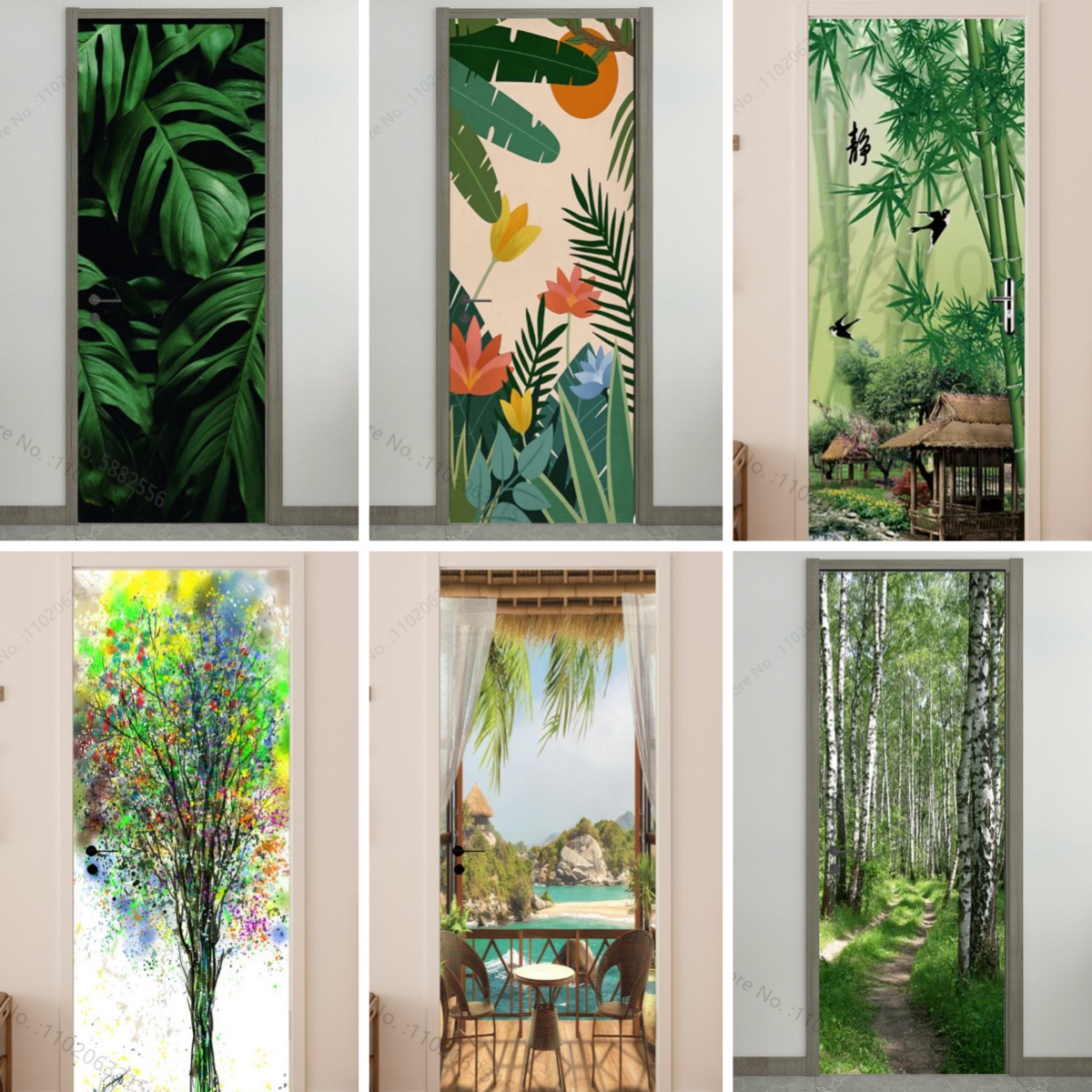 Home Decor On Sale - Door Full Film Leaf Self-Adhesive Anti-UV