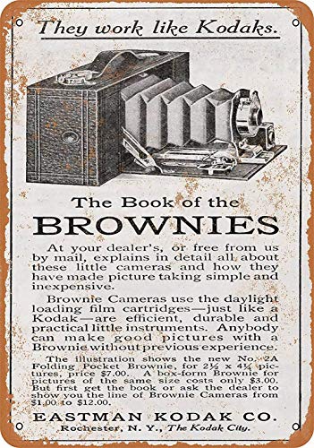 Home Decor Vintage - Metal Sign - Eastman Brownie Cameras