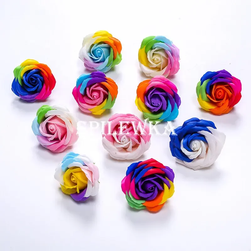 Home Decor Unique - Spilewka 6X7cm Colorful Rose Artificial Flower