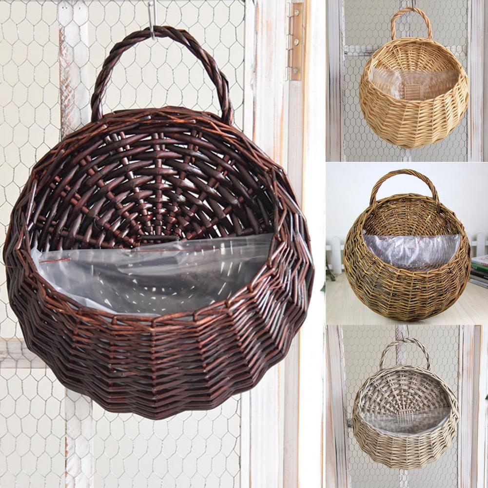 Woven Wall Basket - 1 Set Multifunctional Flower Basket Decorative