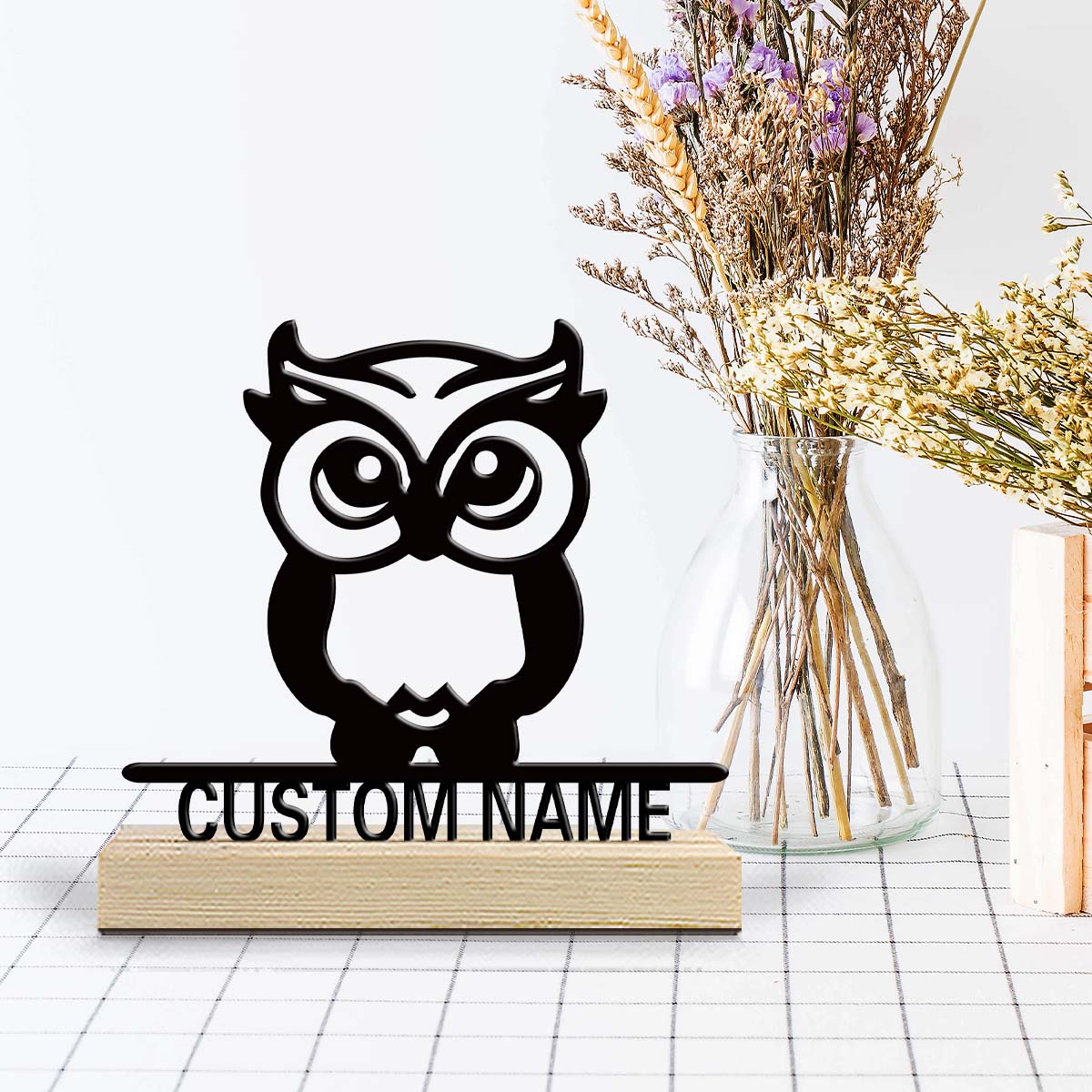 Home Decor Frames - 1pc Beauty Personalized Custom owl Metal