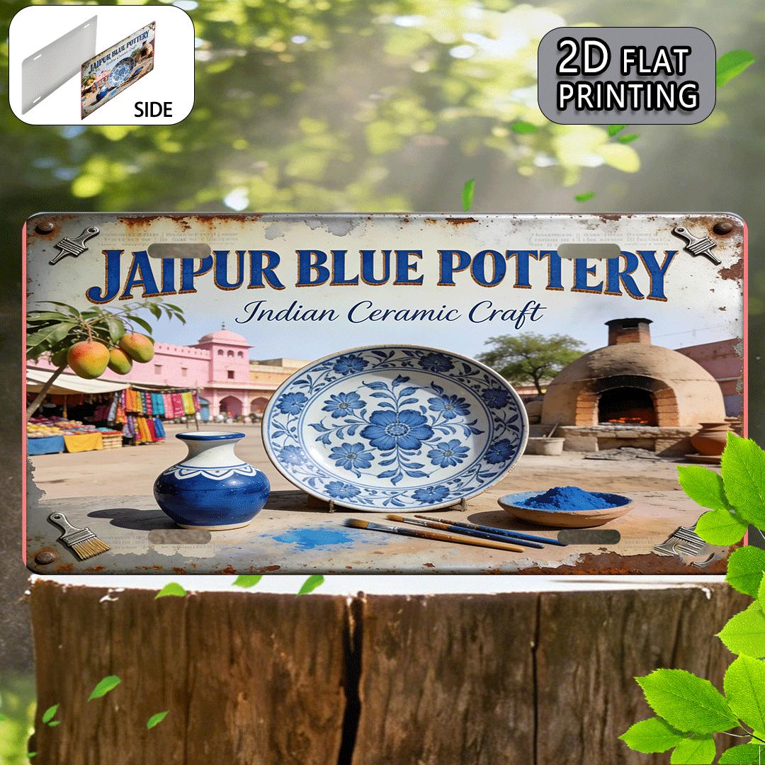 2D Flat, 1pc Jaipur Blue Potte - Home Decor Jaipur avaliação e preço