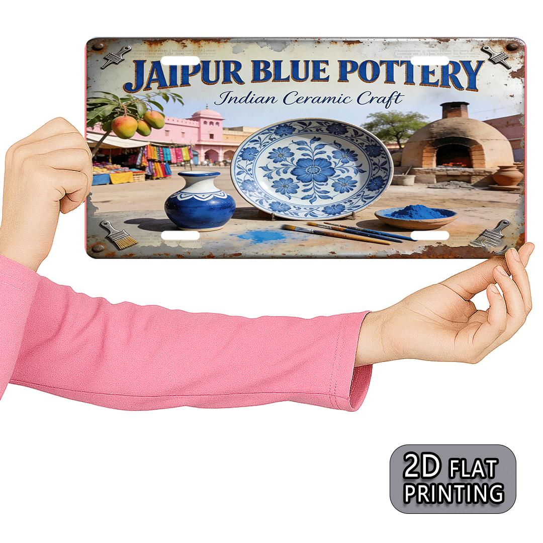 2D Flat, 1pc Jaipur Blue Potte - Home Decor Jaipur avaliação e preço