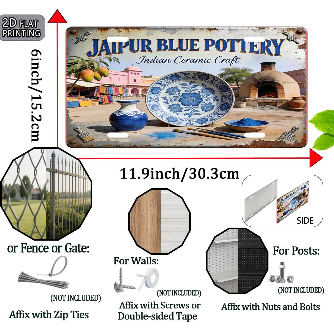 2D Flat, 1pc Jaipur Blue Potte - Home Decor Jaipur avaliação e preço