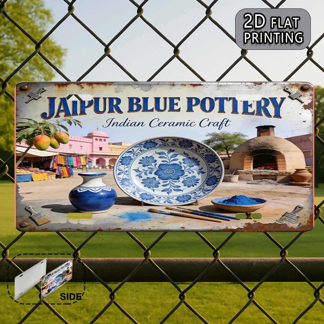 2D Flat, 1pc Jaipur Blue Potte - Home Decor Jaipur avaliação e preço