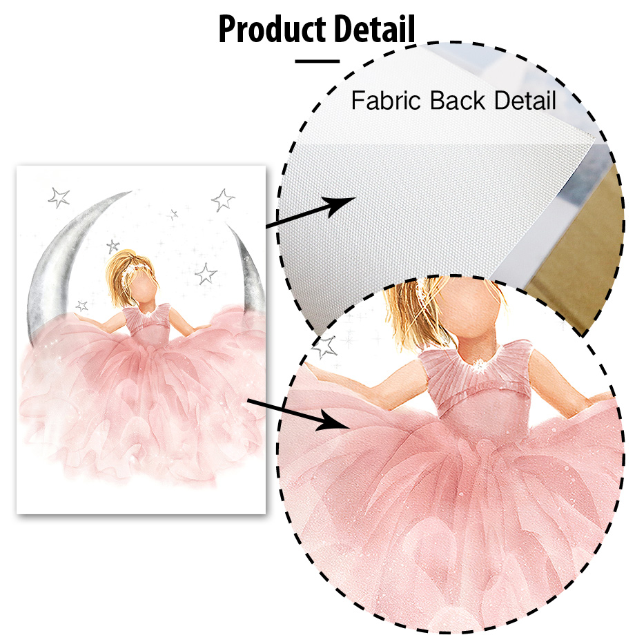 Pink Angel Girl Sun Moon Cloud - Home Decor Japandi avaliação e preço