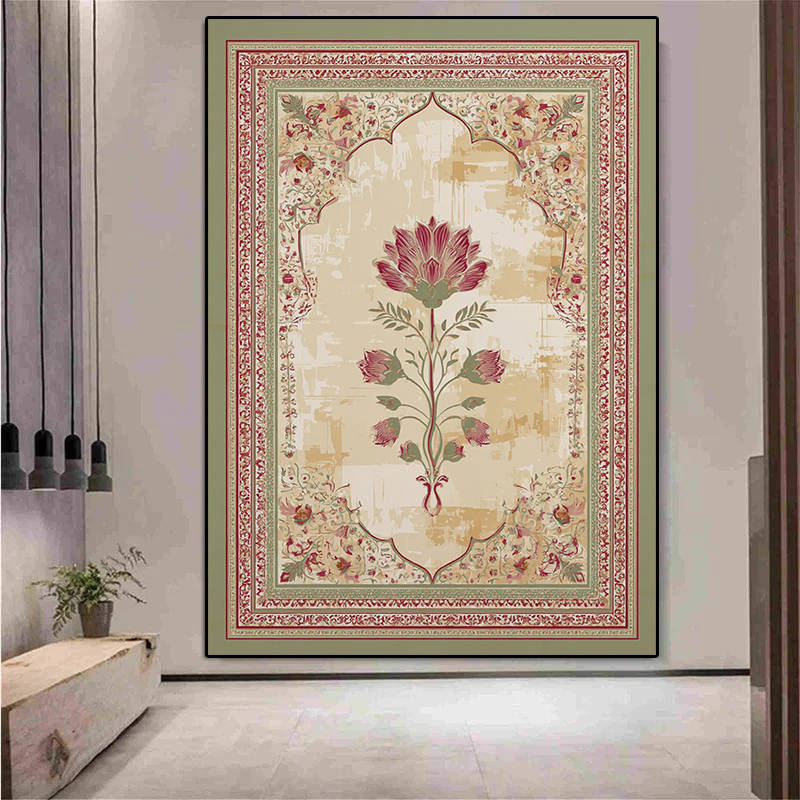 Mughal Floral Arch Canvas Prin - Home Decor Jaipur avaliação e preço