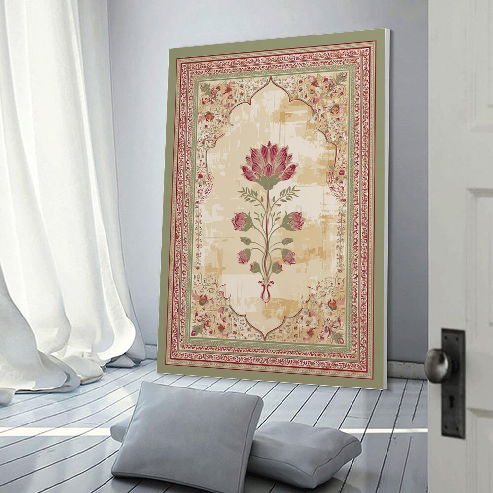 Mughal Floral Arch Canvas Prin - Home Decor Jaipur avaliação e preço