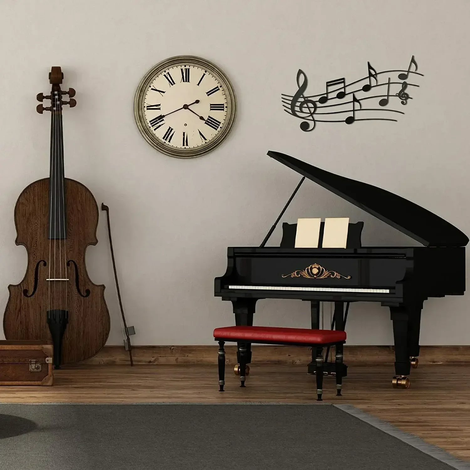 Music Note Wall Decor Metal Mu - Home Decor Theme avaliação e preço