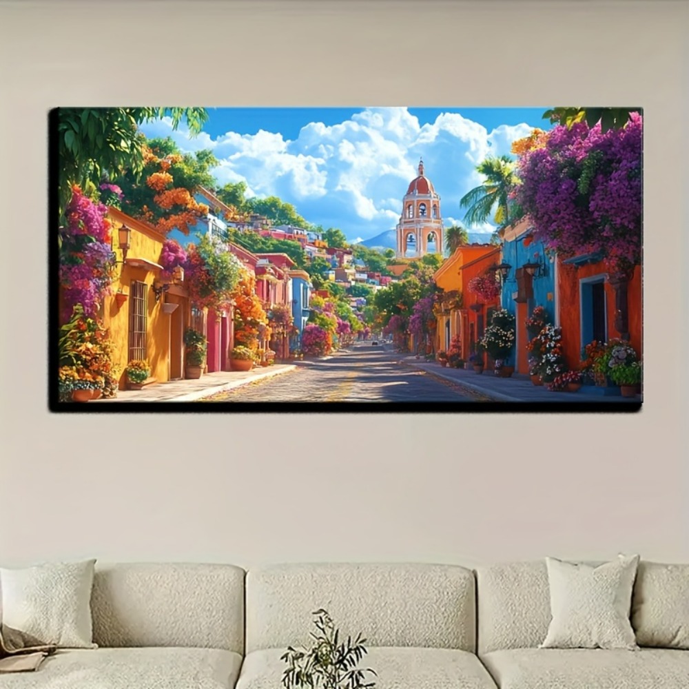 Mexican rural street Colorful  - Home Decor Frames avaliação e preço