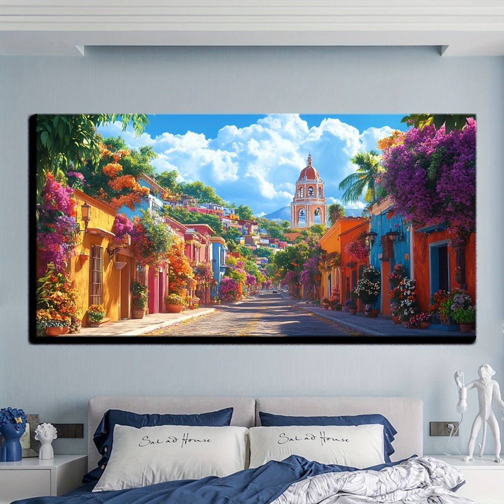 Mexican rural street Colorful  - Home Decor Frames avaliação e preço