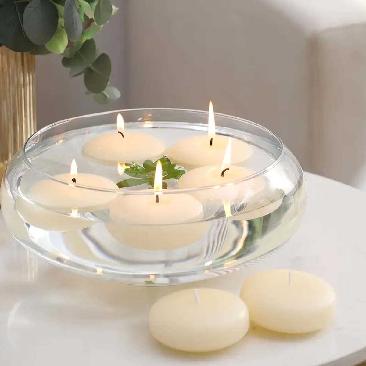 20pcs Ivory Floating Candles,  - Home Decor Vase avaliação e preço