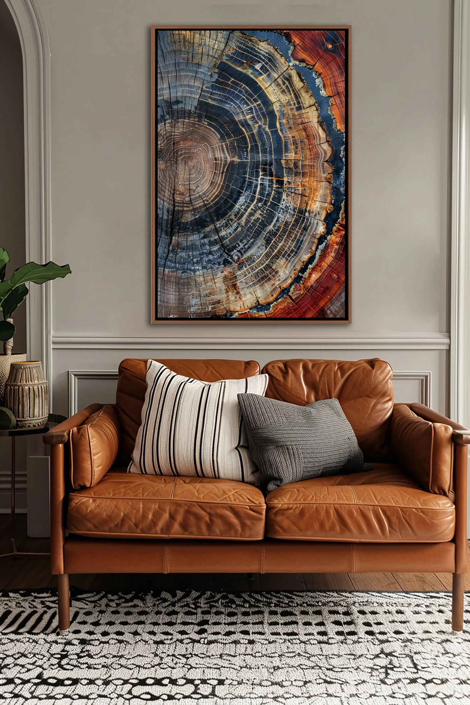 Tree Ring Framed Wall Art, Abs - Home Decor Frames avaliação e preço