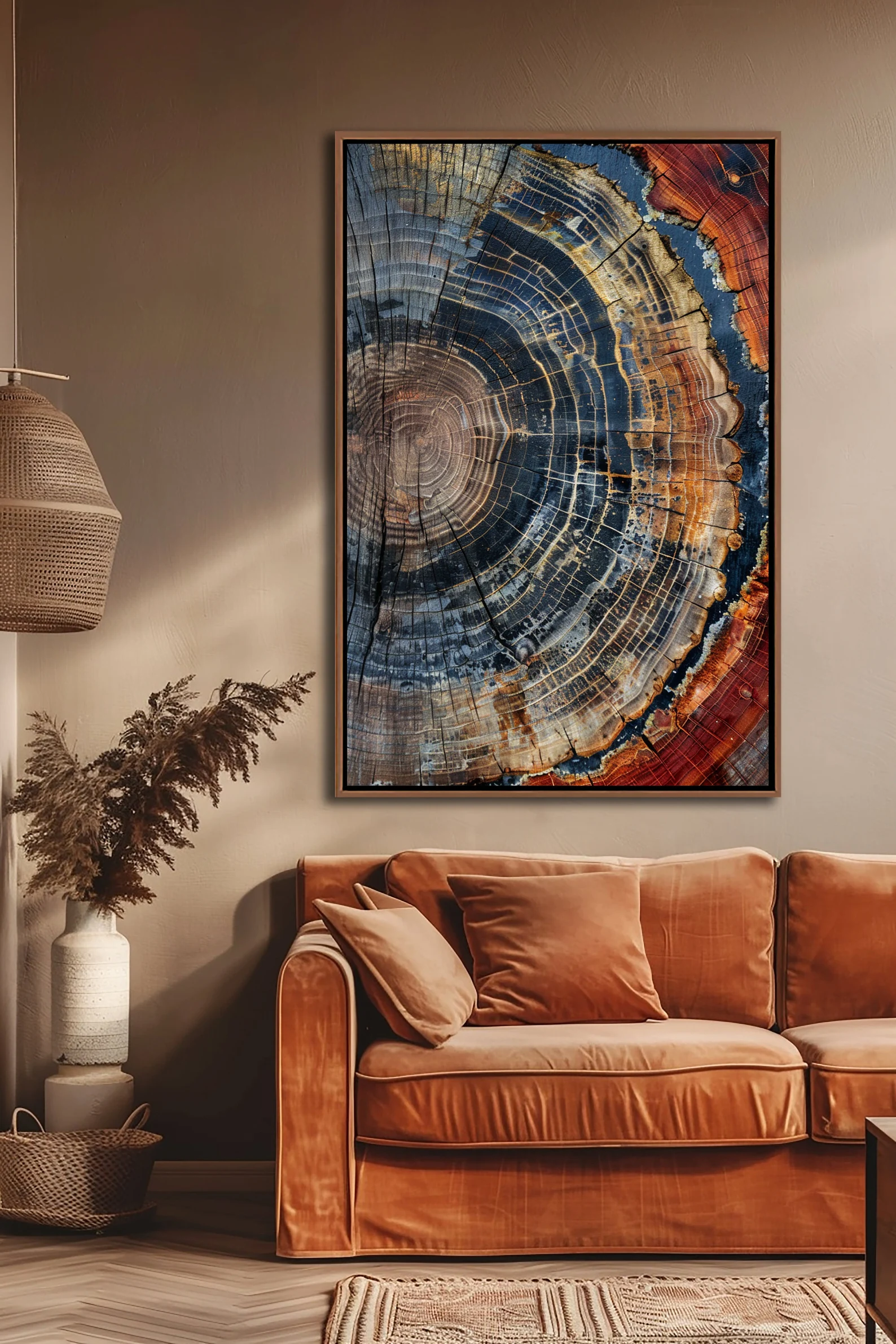 Tree Ring Framed Wall Art, Abs - Home Decor Frames avaliação e preço