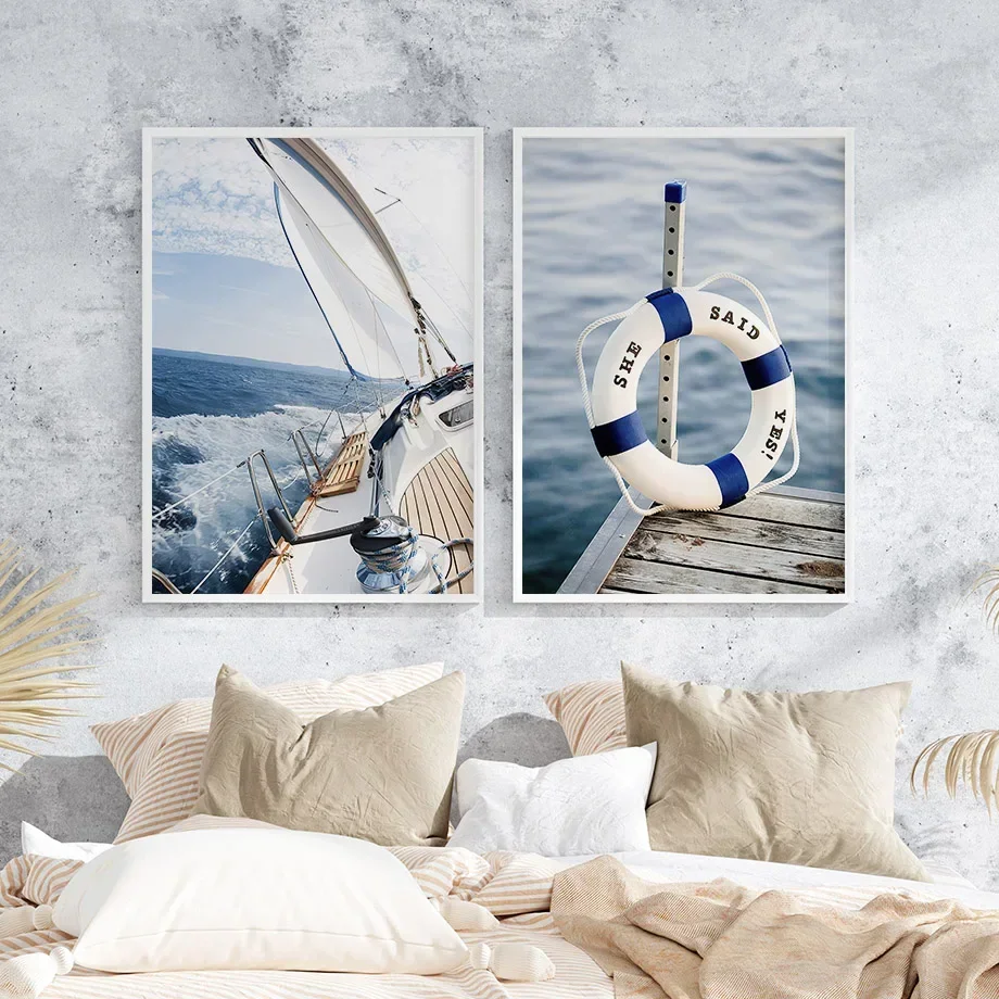 Blue Sea Sunshine Beach White  - Home Decor Vase avaliação e preço