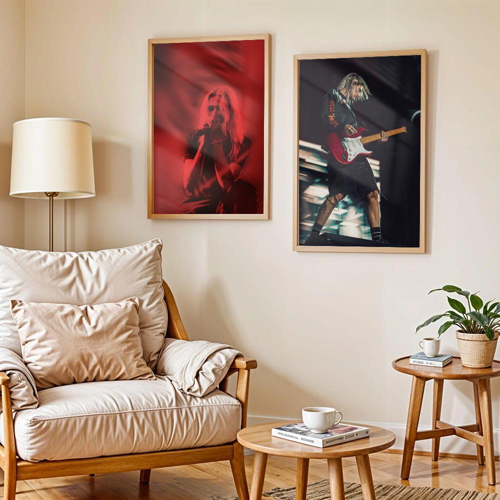 Guitarist E-Emily Armstrong Po - Home Decor Living Room Ideas avaliação e preço