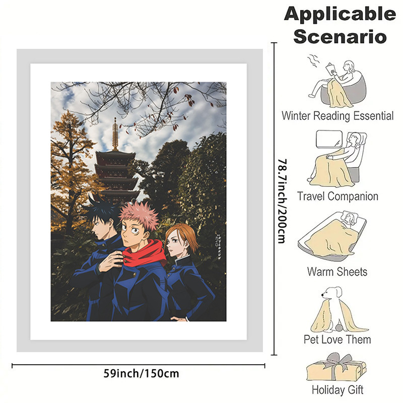 Jujutsu Kaisen Anime Fleece Bl - Home Decor Ideas avaliação e preço