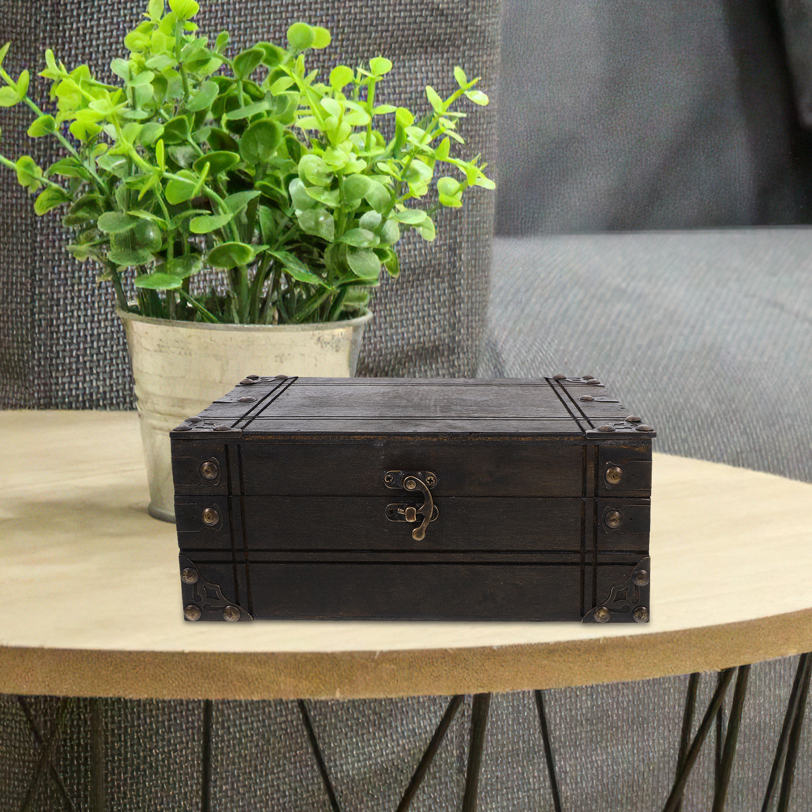 Vintage Wooden Treasure Box Re - Home Decor Vintage avaliação e preço