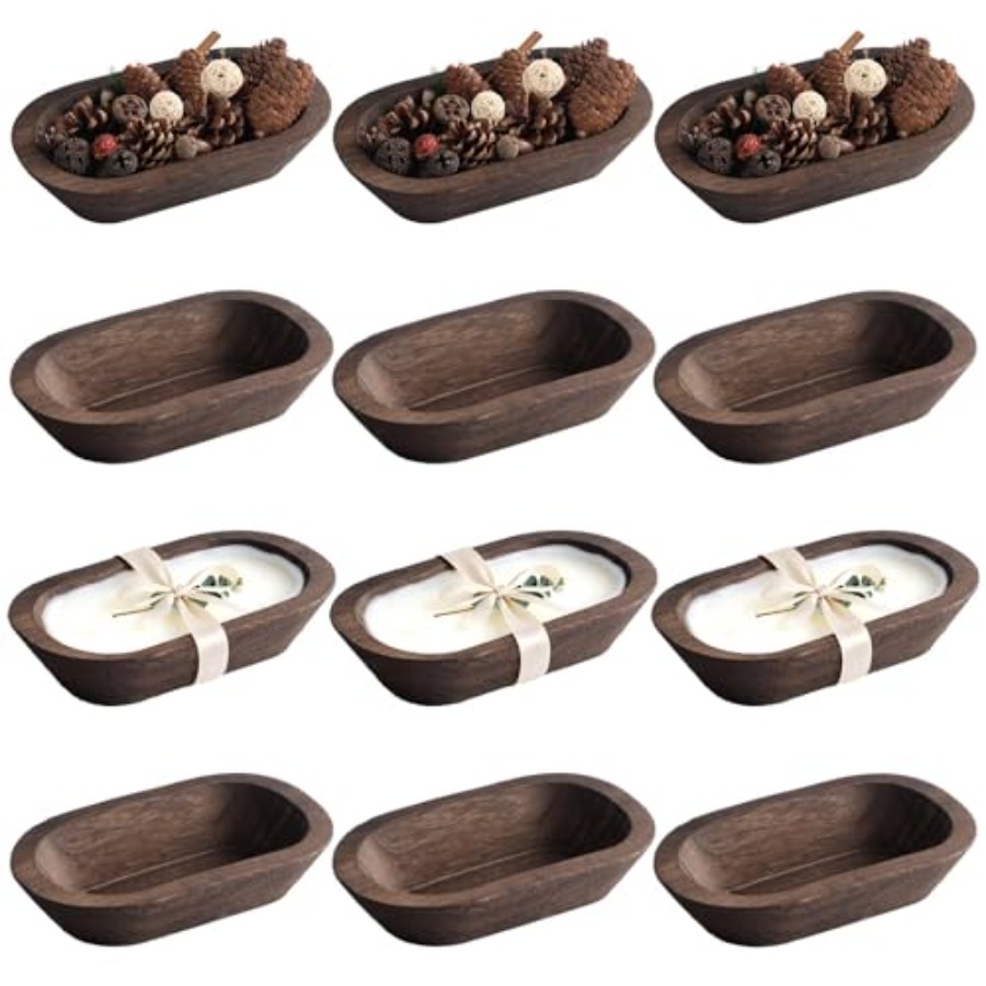 12 Pack Dough Rustic Wooden Bo - Home Decor Vintage avaliação e preço