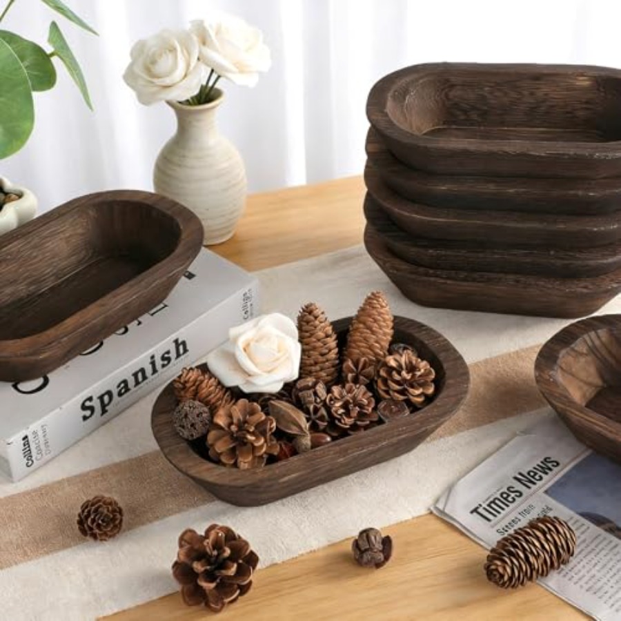 12 Pack Dough Rustic Wooden Bo - Home Decor Vintage avaliação e preço