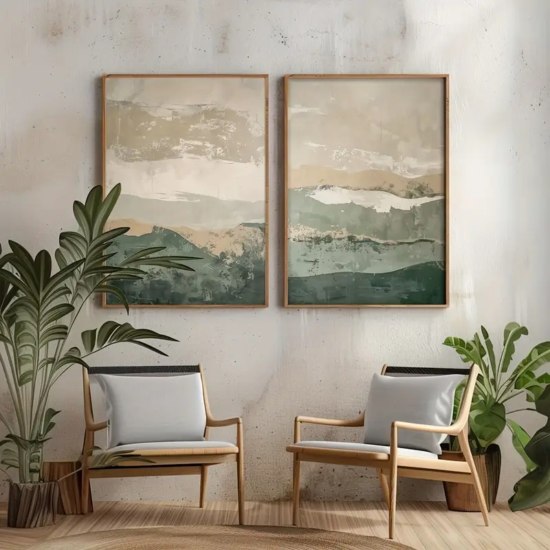 2pcs/set Wabi Sabi Abstract Ge - Home Decor Japandi avaliação e preço