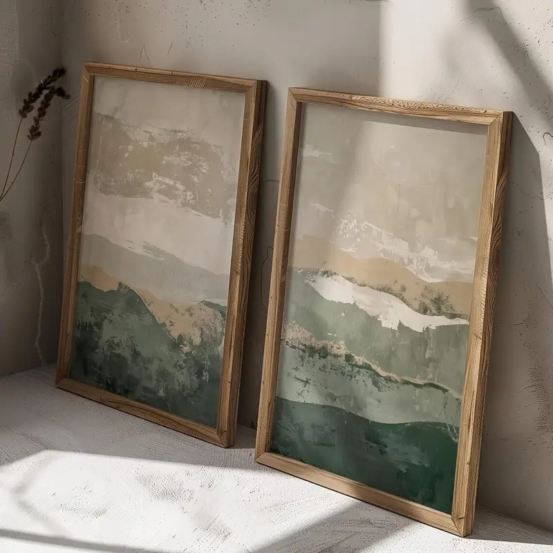 2pcs/set Wabi Sabi Abstract Ge - Home Decor Japandi avaliação e preço