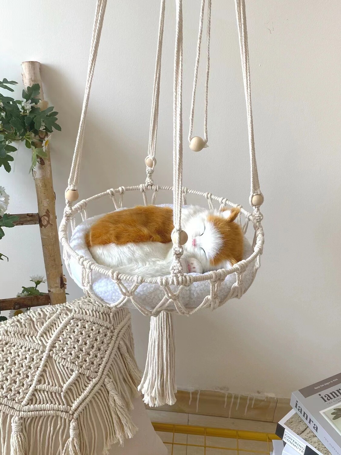 Handmade Cat Hammock Nest Hang - Woven Wall Basket avaliação e preço