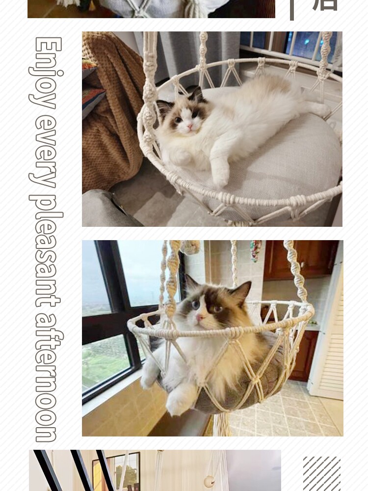 Handmade Cat Hammock Nest Hang - Woven Wall Basket avaliação e preço