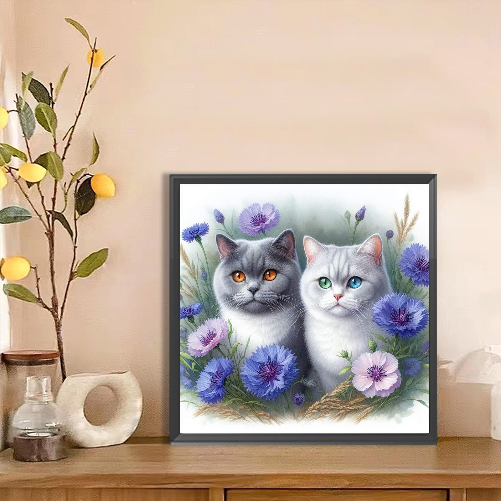 Cat Full DIY 5D Round Drill Di - Home Decor Diy Ideas avaliação e preço