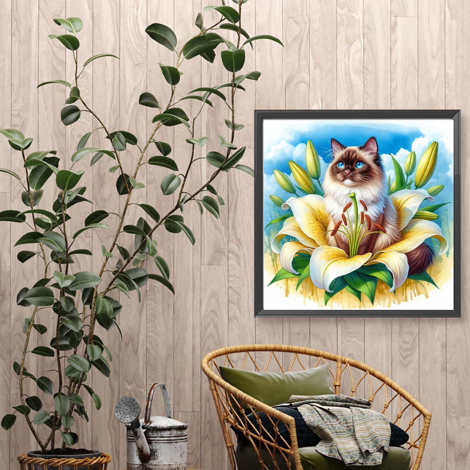 Cat Full DIY 5D Round Drill Di - Home Decor Diy Ideas avaliação e preço