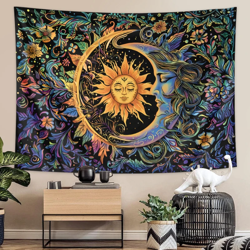 Sun and Moon Tapestry, Mystic  - Aesthetic Tapestry avaliação e preço
