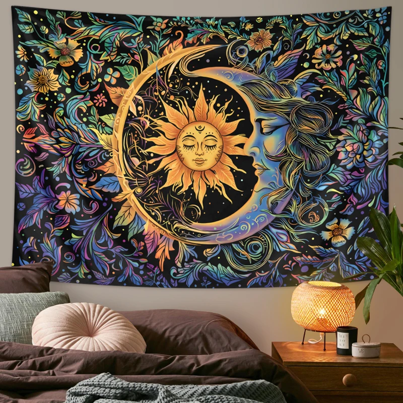 Sun and Moon Tapestry, Mystic  - Aesthetic Tapestry avaliação e preço