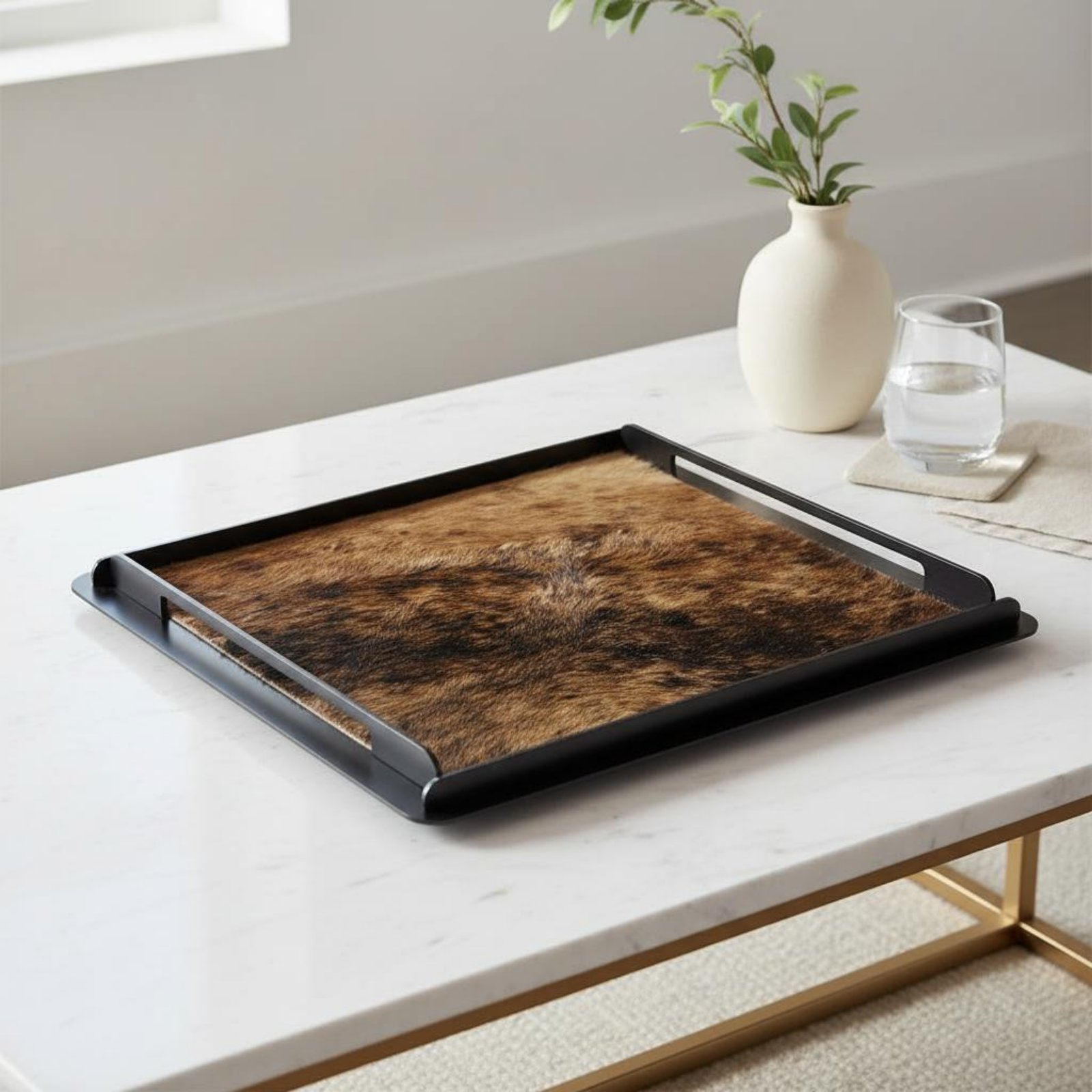 Horsehair Decorative Tray Crea - Home Decor Frames avaliação e preço