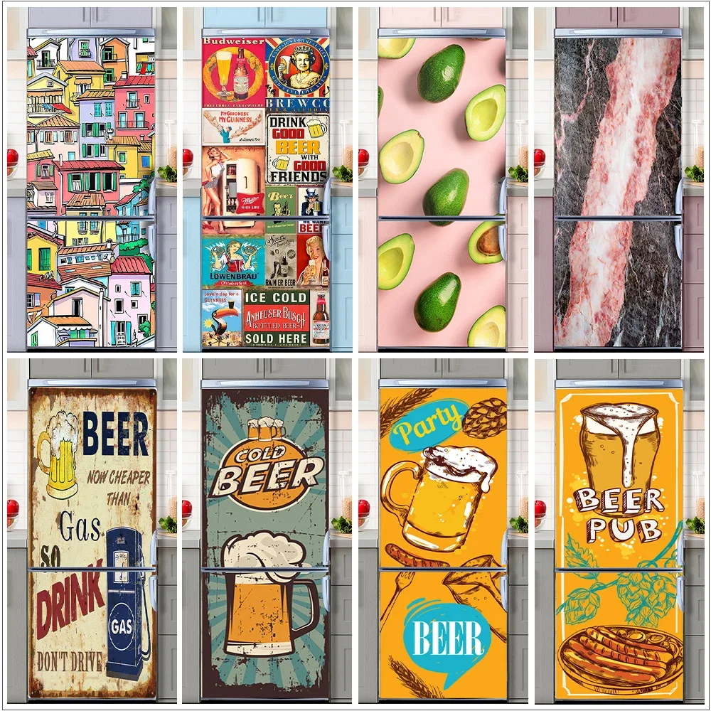 Retro Graffiti Fridge Door Mur - Home Decor On Sale avaliação e preço