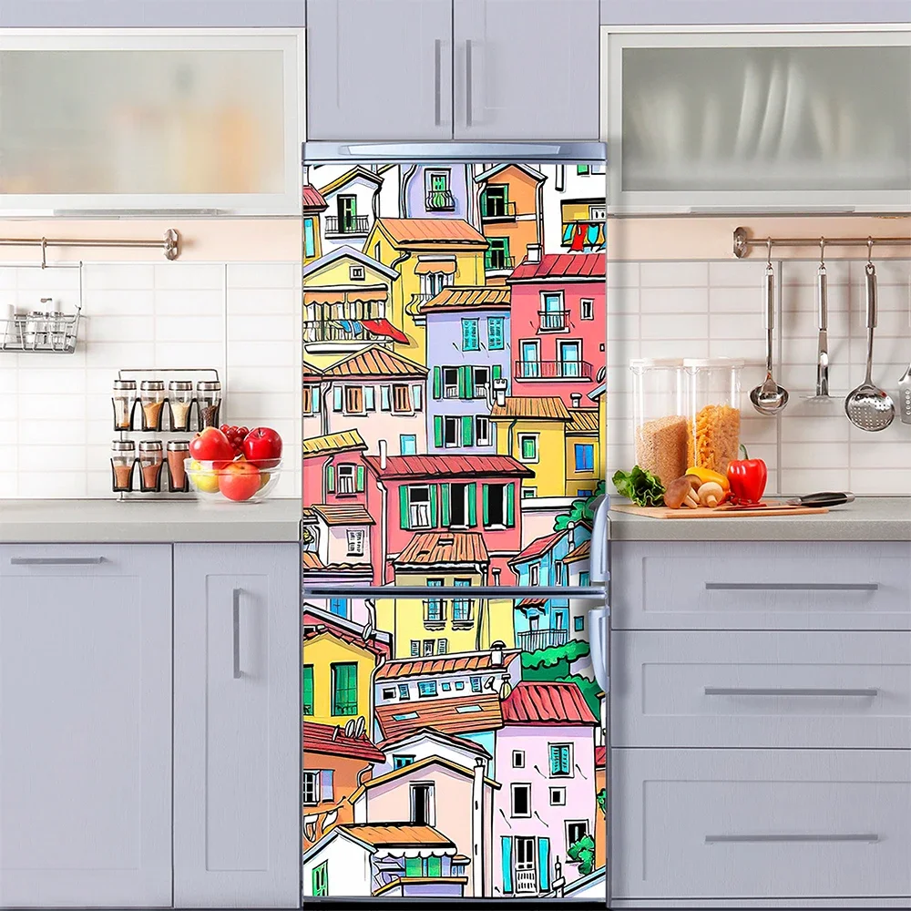 Retro Graffiti Fridge Door Mur - Home Decor On Sale avaliação e preço