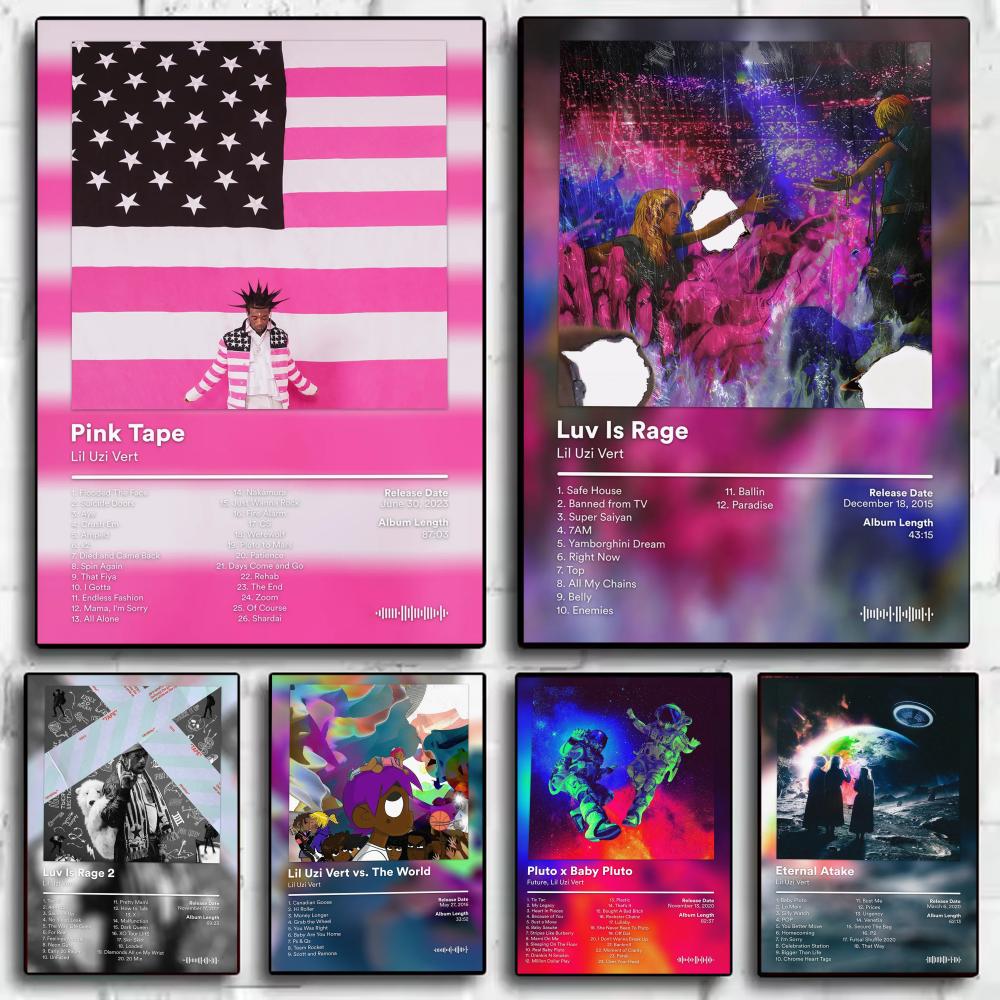 Lil U-Uzi V-Vert Album Poster  - Home Decor Living Room Ideas avaliação e preço