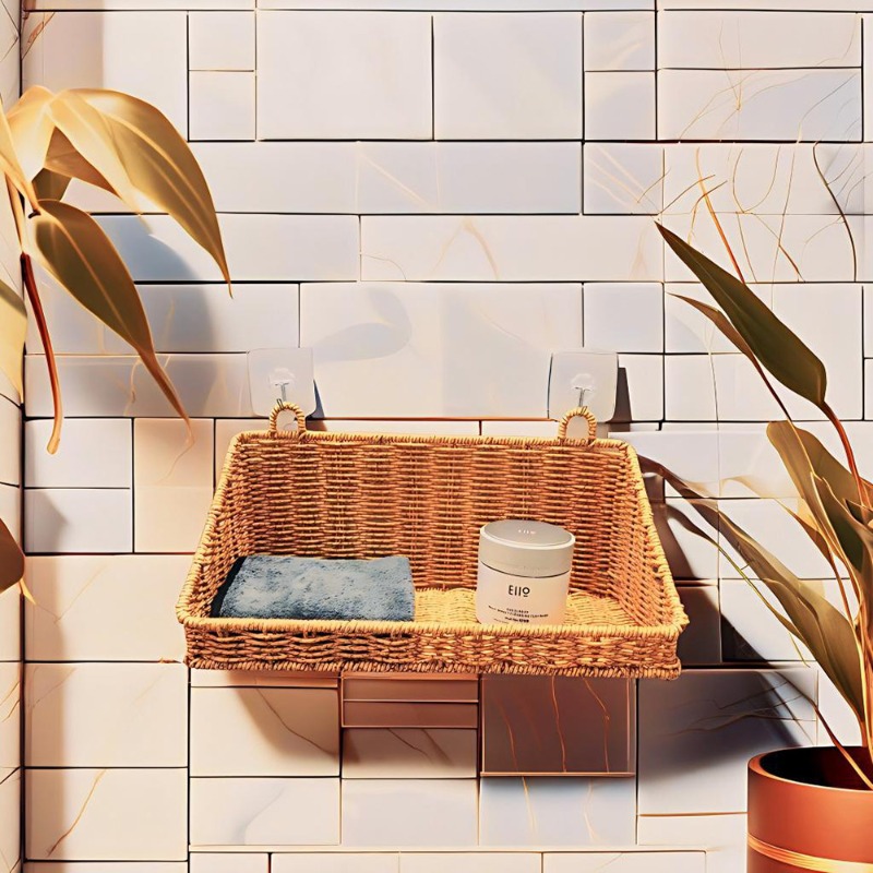 Woven Rattan Hanging Storage B - Woven Wall Basket avaliação e preço