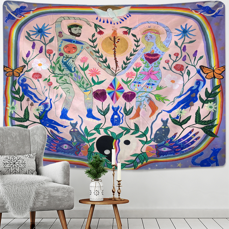 Plant Boy Girl Tapestry Wall H - Aesthetic Tapestry avaliação e preço